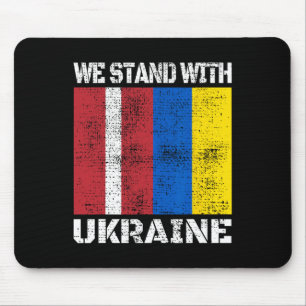 Tapis De Souris Soutien letton aux Ukrainiens Nous sommes avec l'U