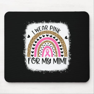 Tapis De Souris Soutien Pour Le Cancer Du Sein Je Porte Du Rose Po