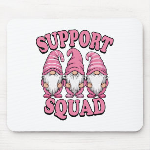 Tapis De Souris Soutien Squad Cute Rose Gnome Cancer du sein