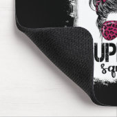 Tapis De Souris Soutien Squad Messy Bun Pink Warrior Cancer du sei (Coin)