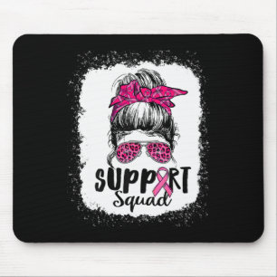 Tapis De Souris Soutien Squad Messy Bun Pink Warrior Cancer du sei