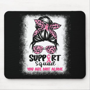 Tapis De Souris Soutien Squad Messy Bun Pink Warrior Cancer du sei
