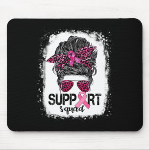 Tapis De Souris Soutien Squad Messy Bun Pink Warrior Cancer du sei