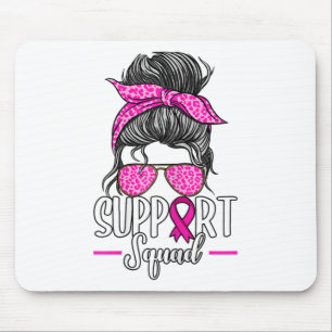 Tapis De Souris Soutien Squad Messy Bun Sensibilisation au cancer