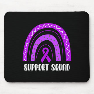 Tapis De Souris Soutien Squad Purple Rainbow Fibromyalgia
