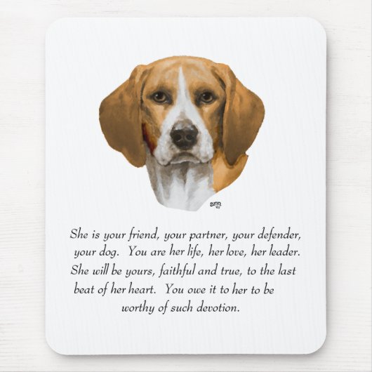 Tapis De Souris Souvenir Beagle (Devant)