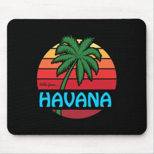 Tapis De Souris Souvenir de croisière sur la plage de palmiers d'é