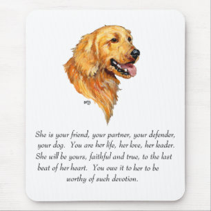 Tapis De Souris Souvenir Golden Retriever