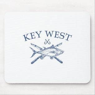 Tapis De Souris Souvenirs de Key West Floride Pêche Vintage