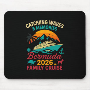 Tapis De Souris Souvenirs de vagues Bermudes Croisière en famille