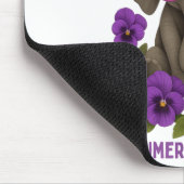 Tapis De Souris Souvenirs Heimer's Awareness Purple Elephant Flowe (Coin)
