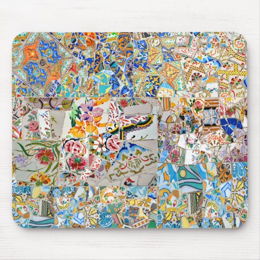 Tapis De Souris Souvenirs. Parc Güell. Grande mosaïque. Partie 1. (Devant)