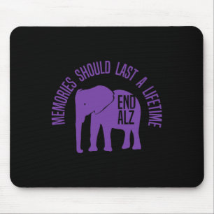 Tapis De Souris Souvenirs Problème Eléphant Violet Et Texte Heimer