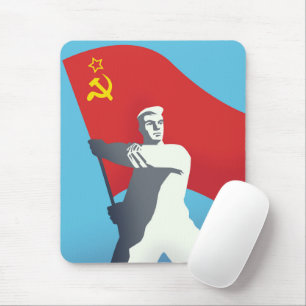 Tapis De Souris Soviet Union Worker Vintage Art print.