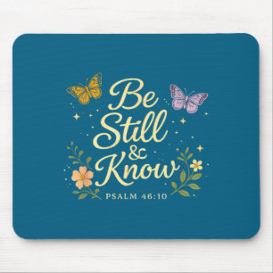 Tapis De Souris Soyez et connaissez le verset biblique chrétien ps