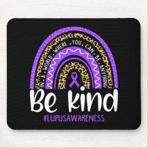 Tapis De Souris Soyez Gentil Nous Portons Violet Lupus Sensibilisa
