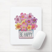 Tapis De Souris Soyez heureux (Avec souris)