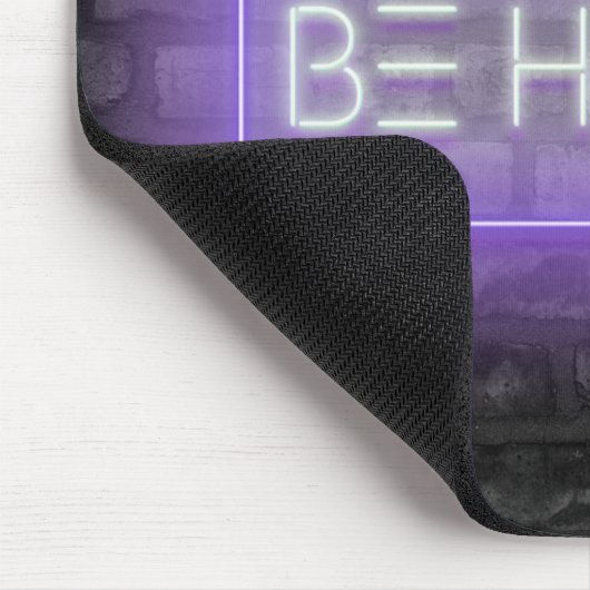 Tapis De Souris SOYEZ HEUREUX Neon Violet Signal Souris Pad (Coin)