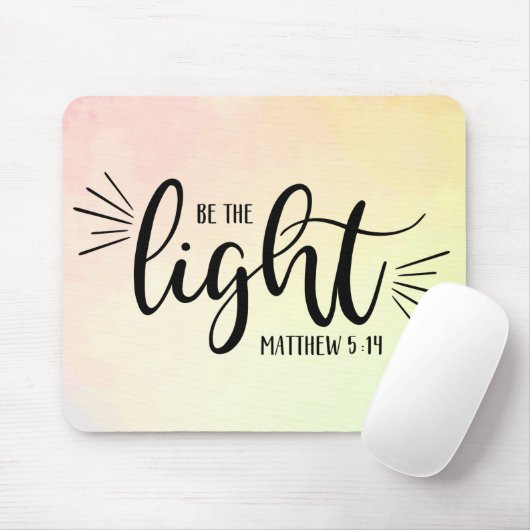 Tapis De Souris Soyez la lumière Matthieu 5:14 Souris Pad (Avec souris)
