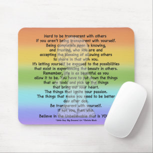 Tapis De Souris Soyez transparent