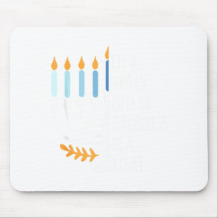 Tapis De Souris Soyez une lumière Hanukkah joyeux Menorah Cadeau j