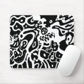 Tapis De Souris "Space" B&W Art Abstrait (Avec souris)