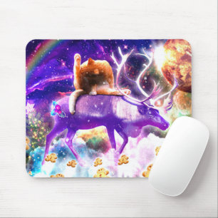 Tapis De Souris Space cat licking itself