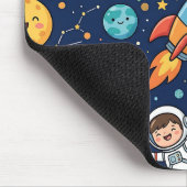Tapis de souris Space Kid – Motif de fusée astrona (Coin)