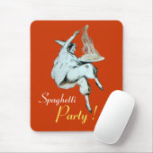 Tapis De Souris SPAGHETTI PARTY ITALIAN KITCHEN, RESTAURANT rouge (Avec souris)
