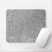 Tapis De Souris Sparkly Bokeh Faux Parties scintillant en argent (Avec souris)
