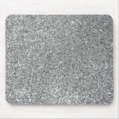 Tapis De Souris Sparkly Bokeh Faux Parties scintillant en argent (Devant)