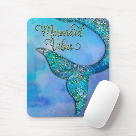 Tapis De Souris Sparkly Ocean Mermaid (Avec souris)