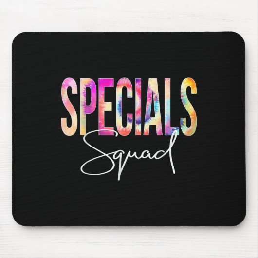Tapis De Souris Specials Squad Tie Dye Back To School Women Apprec (Devant)