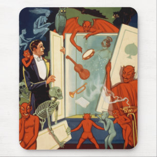 Tapis De Souris Spectacle de magie vintage Carter le Grand
