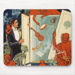 Tapis De Souris Spectacle de magie vintage de Carter le Grand