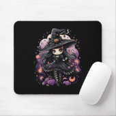 Tapis De Souris Spellbound Spirits Halloween Witch Art (Avec souris)