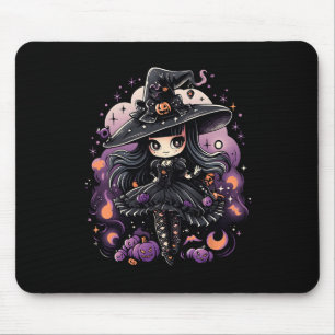 Tapis De Souris Spellbound Spirits Halloween Witch Art