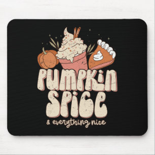 Tapis De Souris Spice citrouille et tout Nice Fall Latte Café