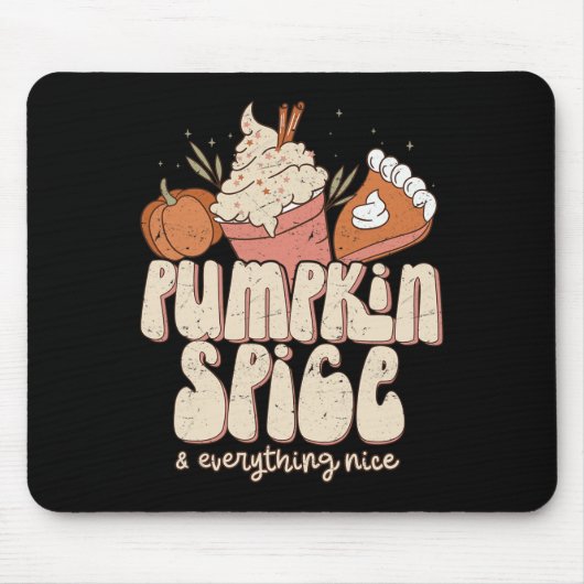 Tapis De Souris Spice citrouille et tout Nice Fall Latte Café (Devant)