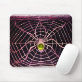 Tapis De Souris SPIDER ET WEB Jaune Topaz Noir (Avec souris)