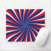 Tapis De Souris Spirale bleu blanc rouge... (Avec souris)