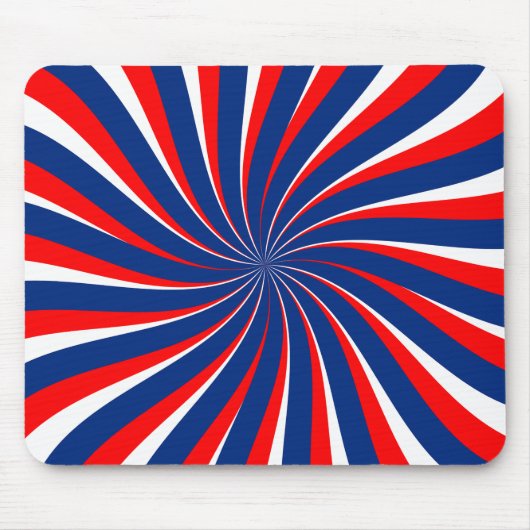 Tapis De Souris Spirale bleu blanc rouge... (Devant)