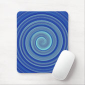 Tapis De Souris spirale bleue et turquoise (Avec souris)