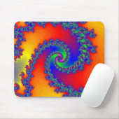 Tapis De Souris Spirale colorée de fractale : (Avec souris)