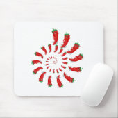 Tapis De Souris Spirale de Pepper Diva Rouge (Avec souris)