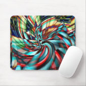 Tapis De Souris Spirale de pixel amplifié avec ton en verre martel (Avec souris)