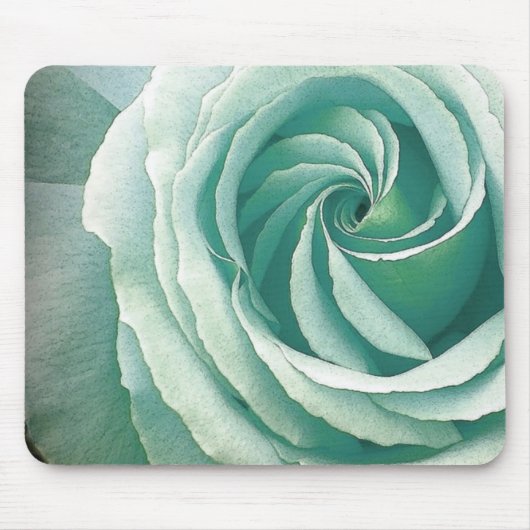 Tapis De Souris Spirale de VERT de MER de Mousepad rose (Devant)