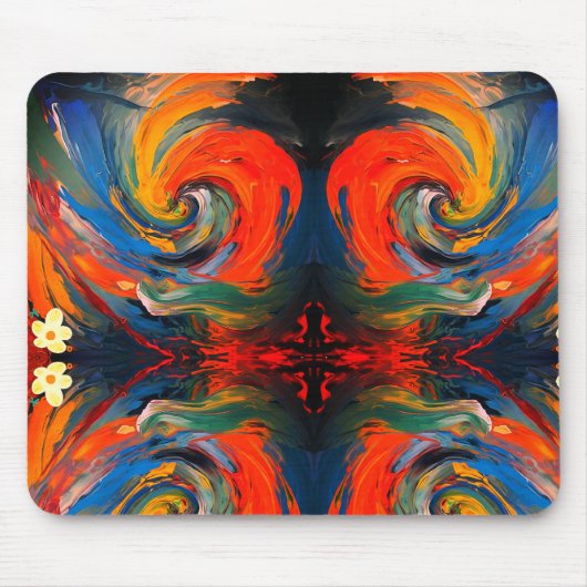 Tapis De Souris Spirale d'éclatement de couleur (Devant)