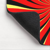 Tapis De Souris Spirale Noir Rouge Jaune (Coin)