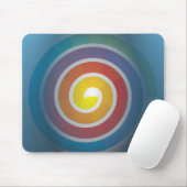 TAPIS DE SOURIS SPIRALE SUR FOND BLEU (Avec souris)